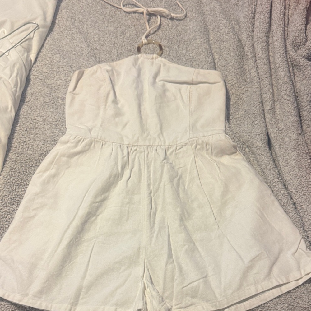 Old Navy White Halter Romper